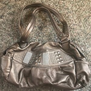 Bronze medium sized purse with rhinestones